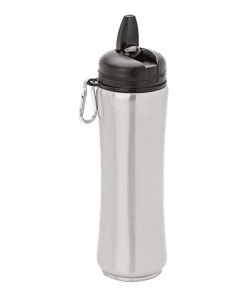 750ml Stainless Steel Bottle with Carabiner | Silver | STD