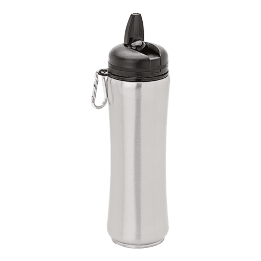 750ml Stainless Steel Bottle with Carabiner | Silver | STD