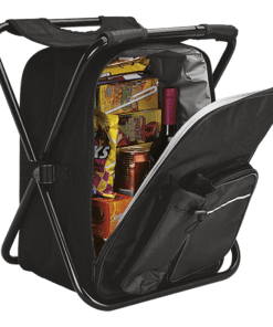Picnic Chair Backpack Cooler 420D 600D PEVA Lining | Black | STD