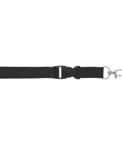 Woven Lanyard with Plastic Buckle | Black | STD