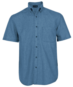 Denim Shirt Short Sleeve Mens