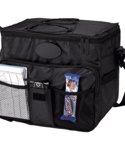 18 Can Cooler with 2 Front Mesh Pockets | Black | STD