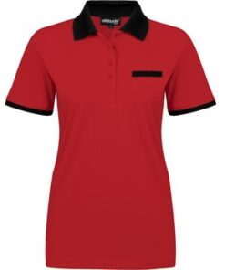 Ladies Caliber Golf Shirt - Red