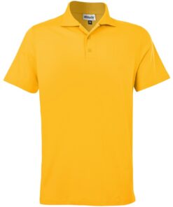 Mens Michigan Golf Shirt - Yellow