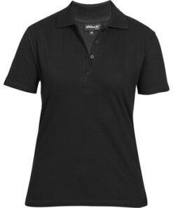 Ladies Michigan Golf Shirt - Black