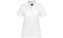 Ladies Michigan Golf Shirt -White