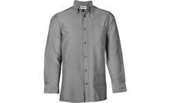 Mens Long Sleeve Oxford Shirt - Charcoal