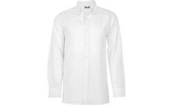 Mens Long Sleeve Oxford Shirt -White
