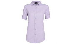 Ladies Short Sleeve Nottingham Shirt - Purple