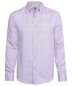 Mens Long Sleeve Nottingham Shirt - Purple