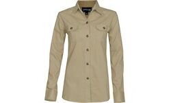 Ladies Long Sleeve Oryx Bush Shirt - Stone