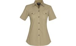 Ladies Short Sleeve Oryx Bush Shirt - Stone