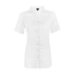 Ladies Short Sleeve Seattle Twill Shirt -White