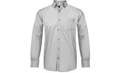 Mens Long Sleeve Viscount Shirt - Grey