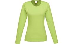 Ladies Long Sleeve Portland T-Shirt - Lime