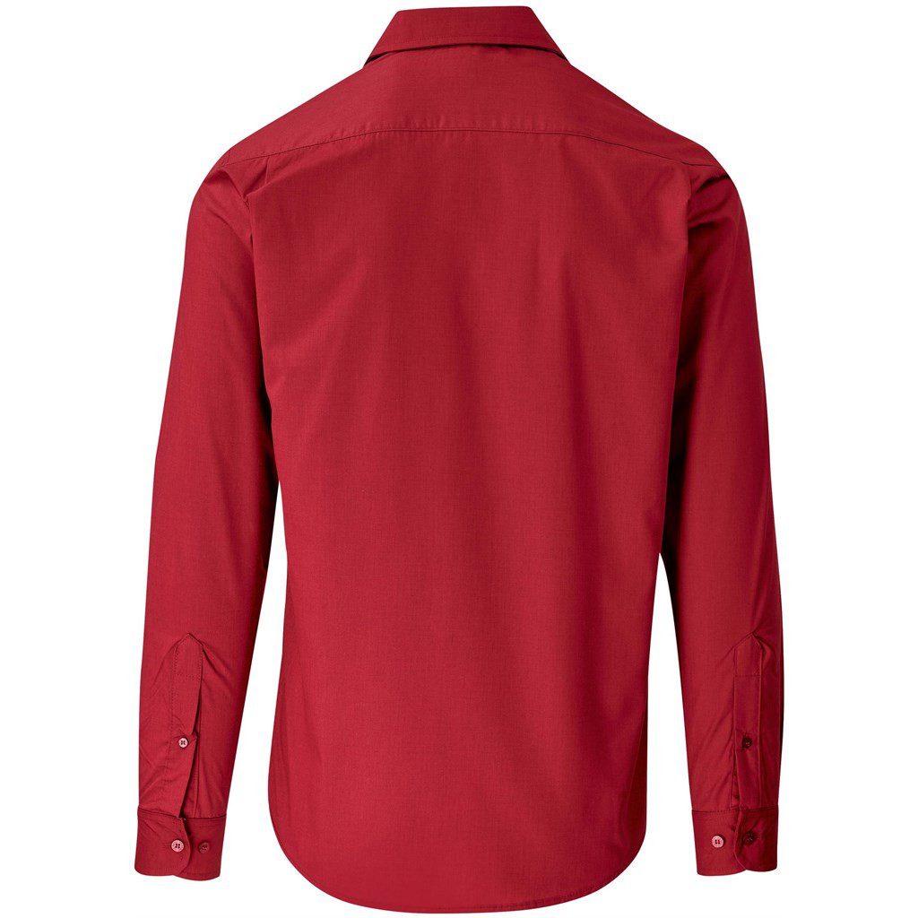 Mens Long Sleeve Kensington Shirt - Red