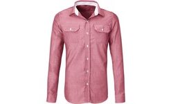 Mens Long Sleeve Windsor Shirt - Red
