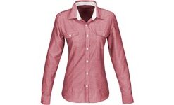 Ladies Long Sleeve Windsor Shirt - Red