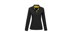 Ladies Long Sleeve Solo Golf Shirt - Yellow