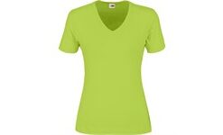 Ladies Super Club 165 V-Neck T-Shirt - Lime