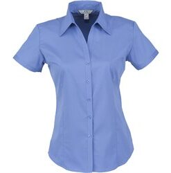 Ladies Short Sleeve Metro Shirt - Blue
