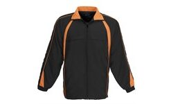 Unisex Splice Track Top - Black Orange