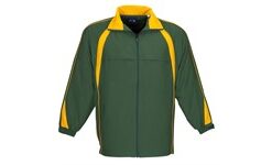 Unisex Splice Track Top - Green Gold