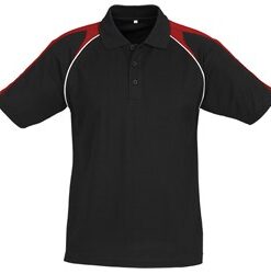 Mens Triton Golf Shirt - Black Red