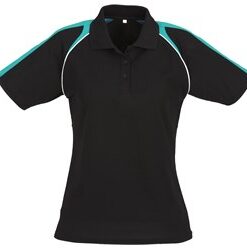 Ladies Triton Golf Shirt - Black With