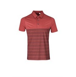 Mens Streak Golf Shirt - Red