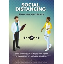 Saturn A0 Social Distance Poster - Per unit
