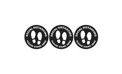 Jupiter Covid-19 Round Laminated Floor Vinyl Feet (Set of 3) - Black