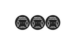 Jupiter Covid-19 Round Laminated Floor Vinyl Men (Set of 3) - Black