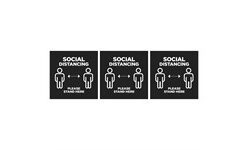 Jupiter Covid-19 Square Vinyl Men (Set of 3) - Black