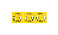 Jupiter Covid-19 Square Vinyl Men (Set of 3) - Yellow