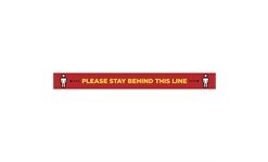 Jupiter Covid-19 Laminated Vinyl Floor Strip - Per Unit - Red