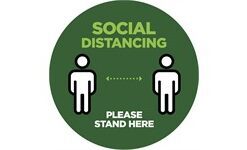 Jupiter COVID-19 Round Laminated Anti-Slip Floor Vinyl (Set of 8)