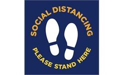 Mercury COVID-19 Square Laminated Anti-Slip Floor Vinyl (Set of 8)