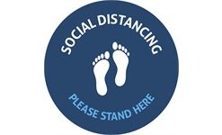 Kepler COVID-19 Round Laminated Anti-Slip Floor Vinyl (Set of 8)