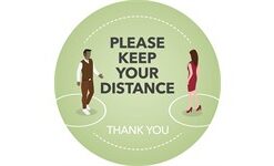 Proxima COVID-19 Round Laminated Anti-Slip Floor Vinyl (Set of 8)