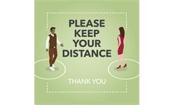 Proxima COVID-19 Square Laminated Anti-Slip Floor Vinyl (Set of 8)