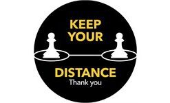 Epsilon COVID-19 Round Laminated Anti-Slip Floor Vinyl (Set of 8)