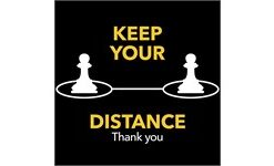 Epsilon COVID-19 Square Laminated Anti-Slip Floor Vinyl (Set of 8)