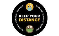 Antares COVID-19 Round Laminated Anti-Slip Floor Vinyl (Set of 8)