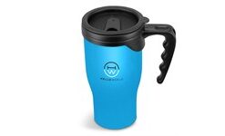 Jazzy Double-Wall Travel Mug - 410ml - Cyan