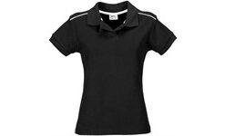 Ladies Backhand Golf Shirt - Black