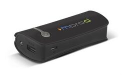 Optimus 4000mAh Power Bank & Torch - Black