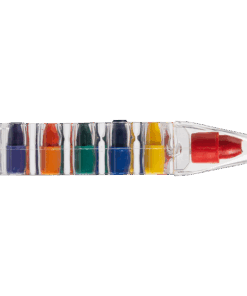BD8780 - 6 Wax Crayons In Transparent Case | Clear | STD