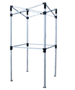 Gazebo Aluminium Frame - Frame with Shelf - digital print | STD | 1m x 1m