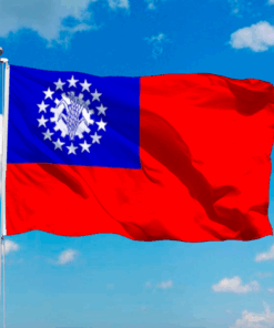 MYANMAR FLAG OLD | STD | 180cm x 120cm